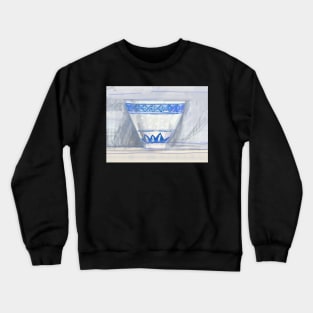 Blue and white cup Crewneck Sweatshirt